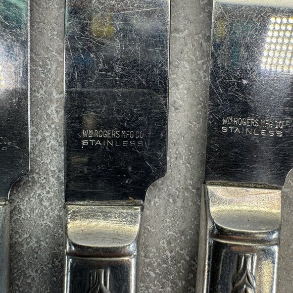 Wm Rogers 1939 ALLURE Wheat Silver Plate Flatware 35 Pc 6 Servings - Picture 6 of 13